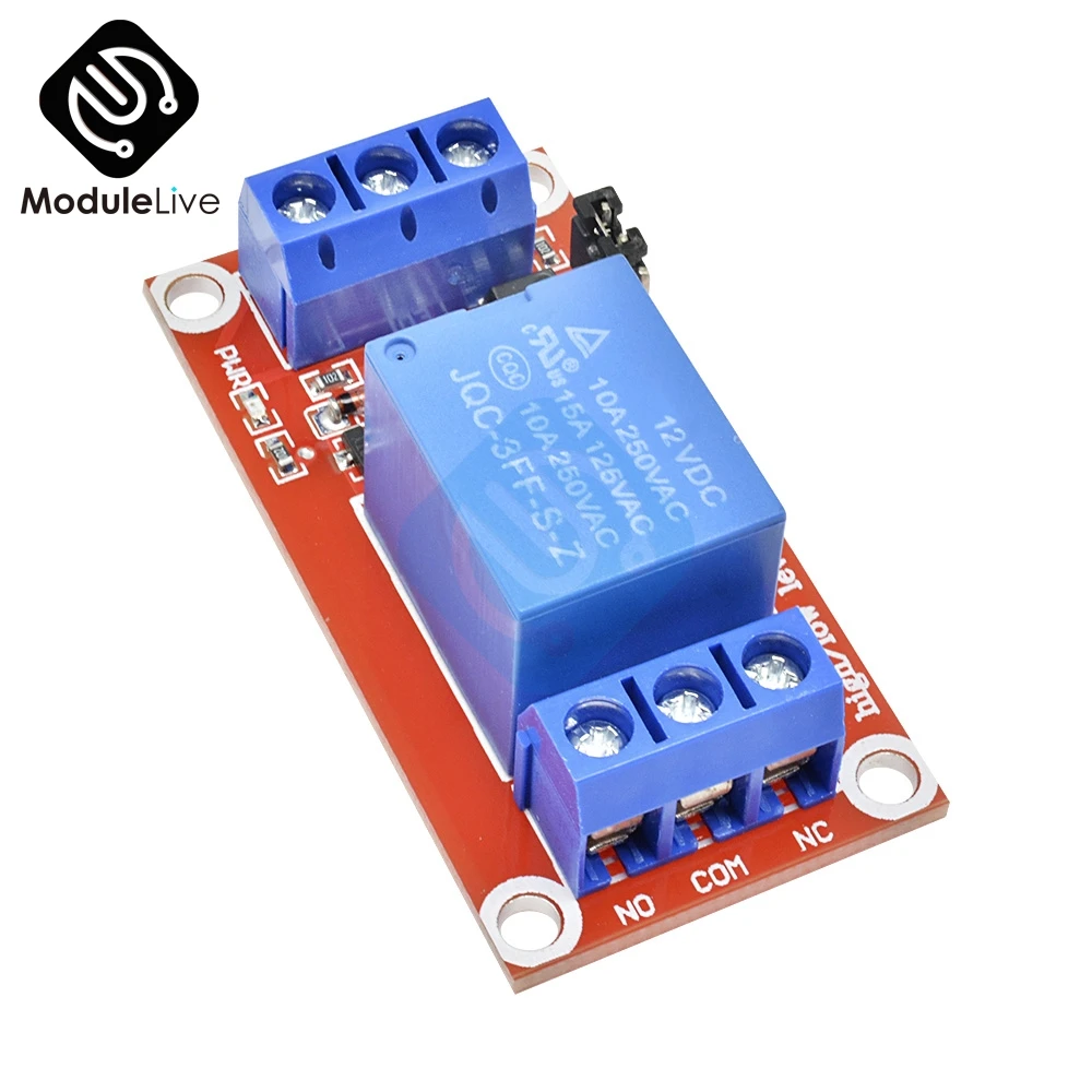 Одноканальная 1 канальная плата релейного модуля постоянного тока 12 В 24 экран со
