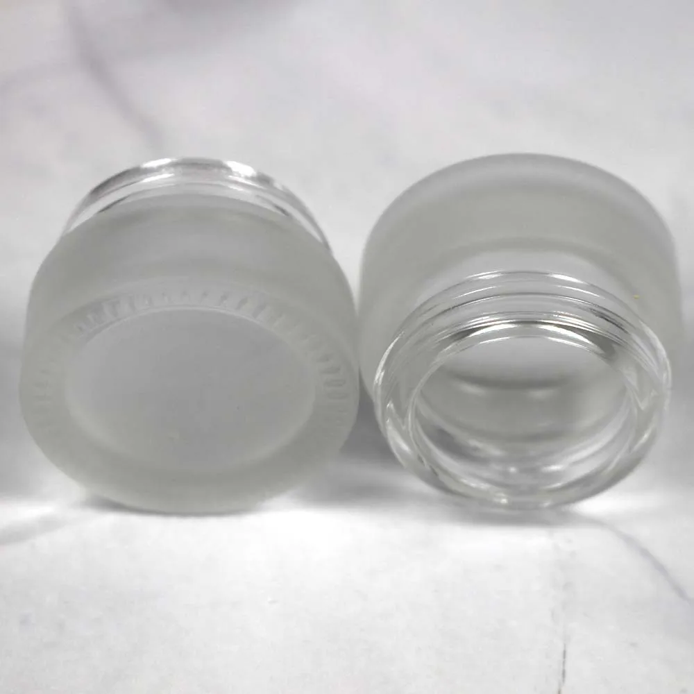 Mini-5g стеклянная Пустая банка косметический макияж бамбуковая крышка контейнер