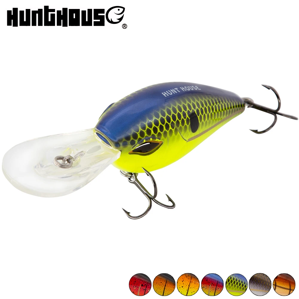 

Hunthouse Crankbait Leurre Deep Dive Crankbaits Crank 60mm 13.5g 75mm 30g Wobbler Pesca For Bass Pike Freshwater Fishing Lure