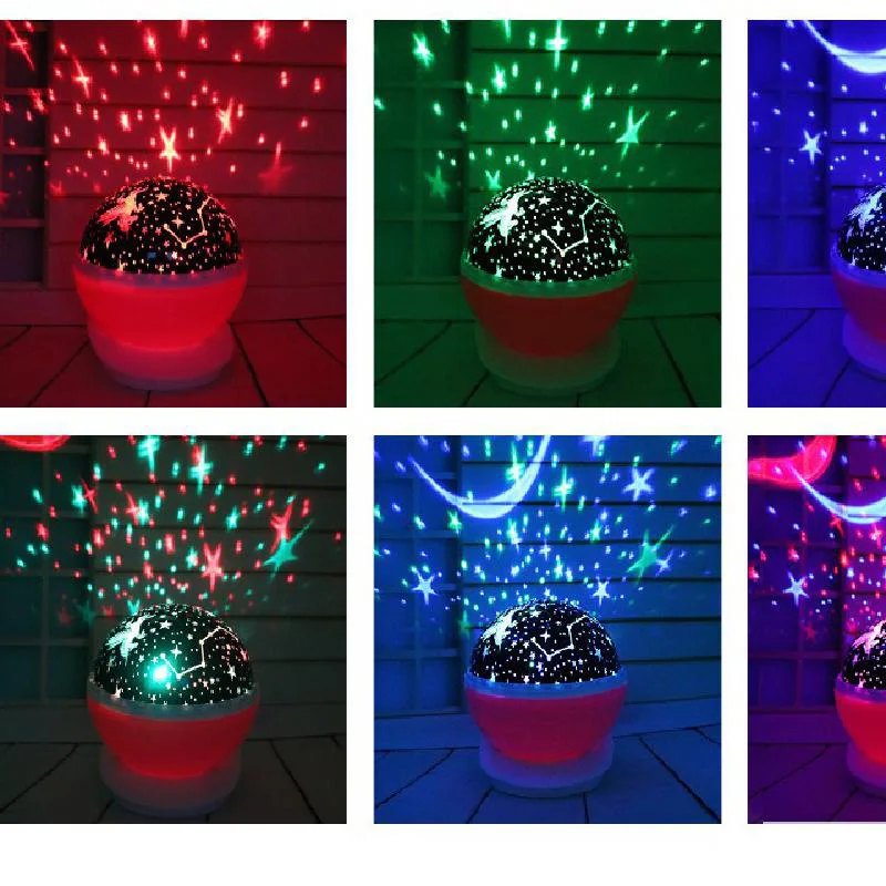 

Elf Children's Creative Night Light Starry Sky Instrument Projector Lamp To Accompany Sleeping Bedroom Rotating Gypsophila Toy