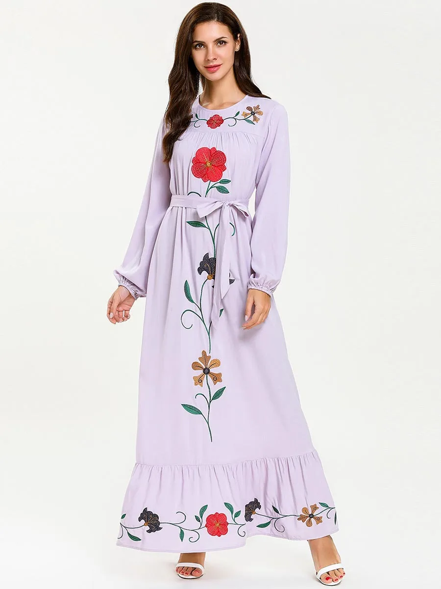 Мусульманское платье марокканский кафтан модная кружевная вышитая длинная