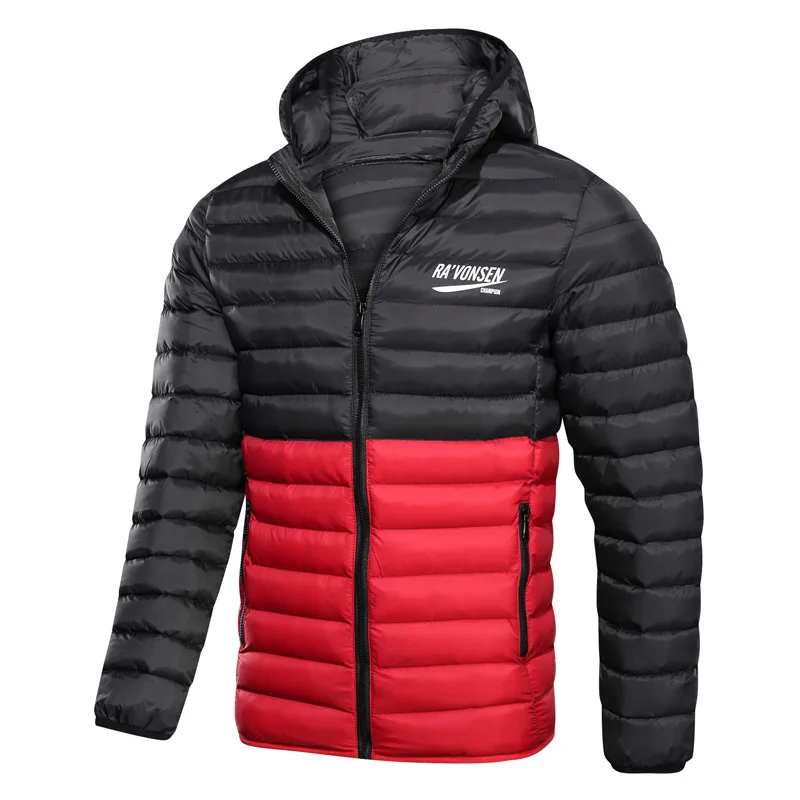 

winter new hooded men's cotton clothing sports warm hit color thick cotton jacket men's jacket