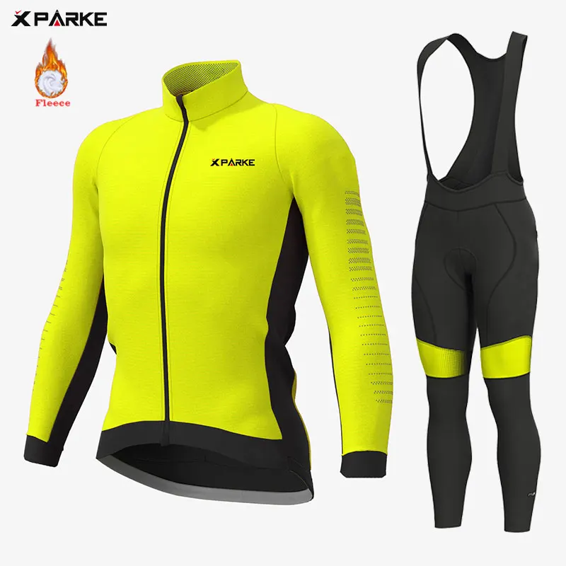 

2021 New New Winter Cycling Clothes Long Sleeve Clothing Riding Jersey Set Thermal Fleece Maillot Ropa Ciclismo Invierno K