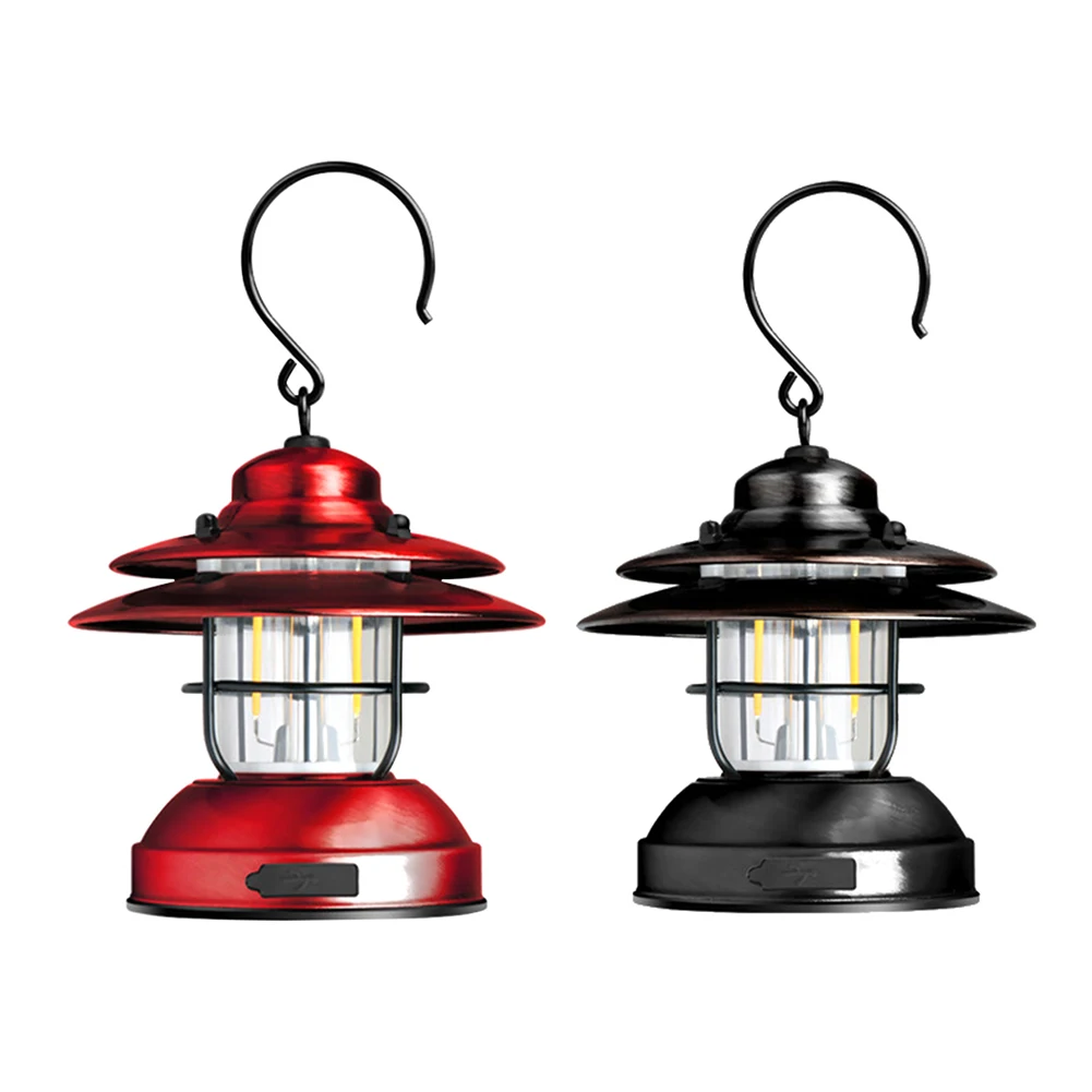 

USB Charging Hanging Tent Lantern Retro Outdoor Lantern Light Portable Garden Lighting Lamp Pub Atmosphere Lighting Lamp