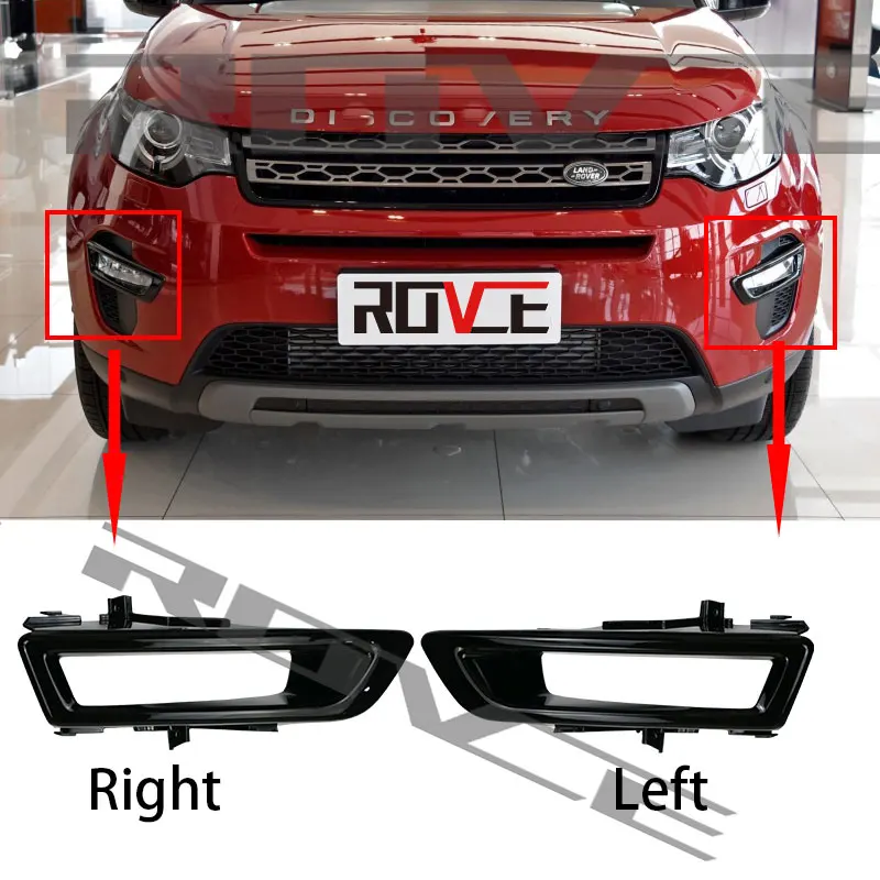 

ROVCE ABS Front Bumper Fog Light Lamp Grill Grilles Cove For DISCOVERY SPORT 2015 2016 2017 2018 2019