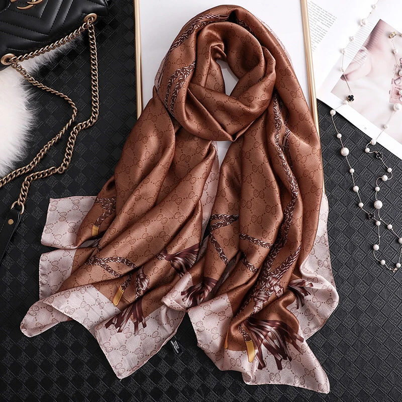 

Yulaili 2020 Classic Style Women Scarf Spring Silk Scarves Shawls Lady Wraps Soft Pashmina Female Echarpe Wholesale
