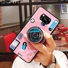 KONSMART для Xiaomi POCO X3 чехол Ретро 3D камера Телефон Чехол POCO X3 NFC силиконовый мягкий синий свет задняя крышка с держателем чехлы