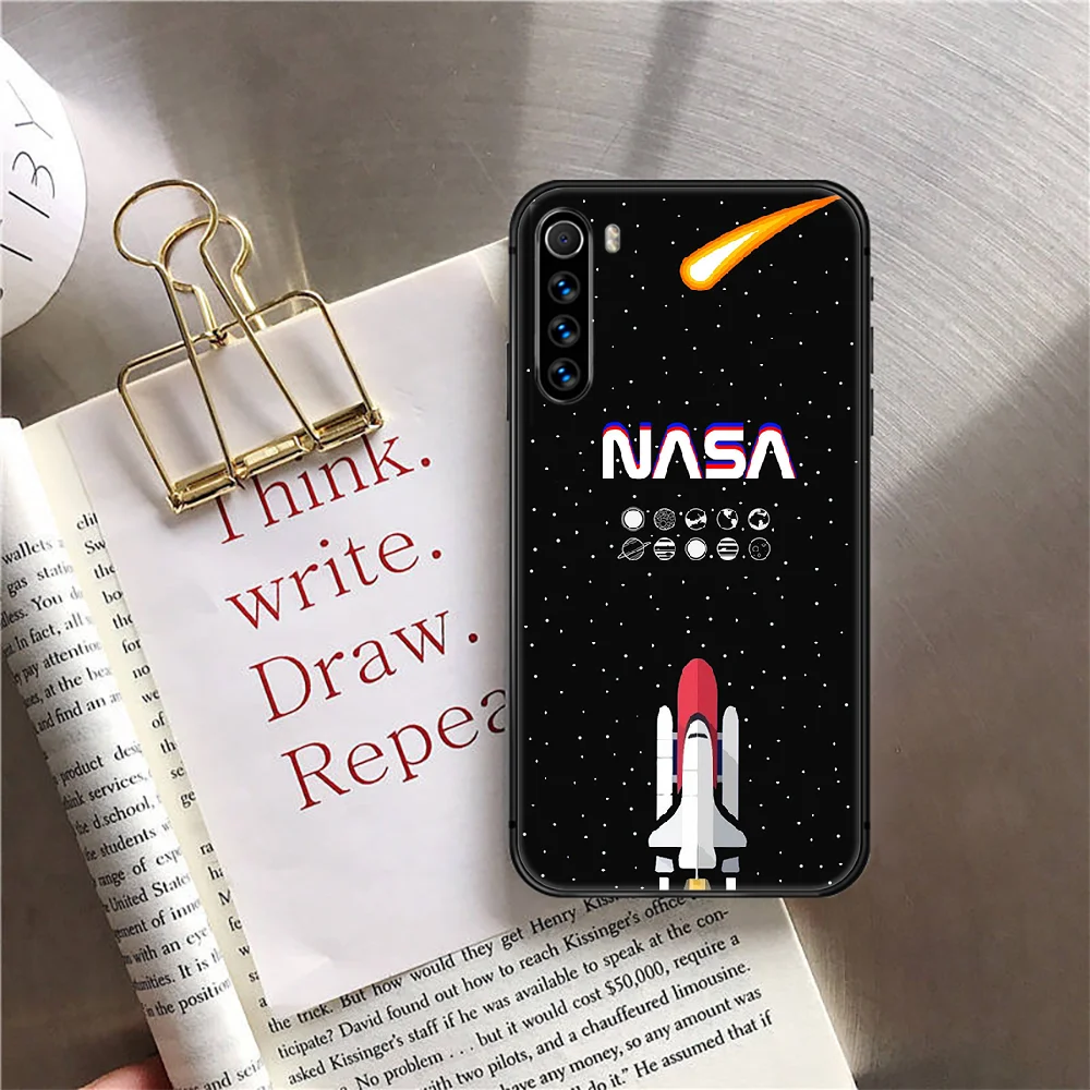 

Nasas Space Phone Case Cover For Xiaomi Redmi Note 7 7A 8 8T 9 9S 9A 10 K30 Pro Ultra Black Tpu Phone case Back
