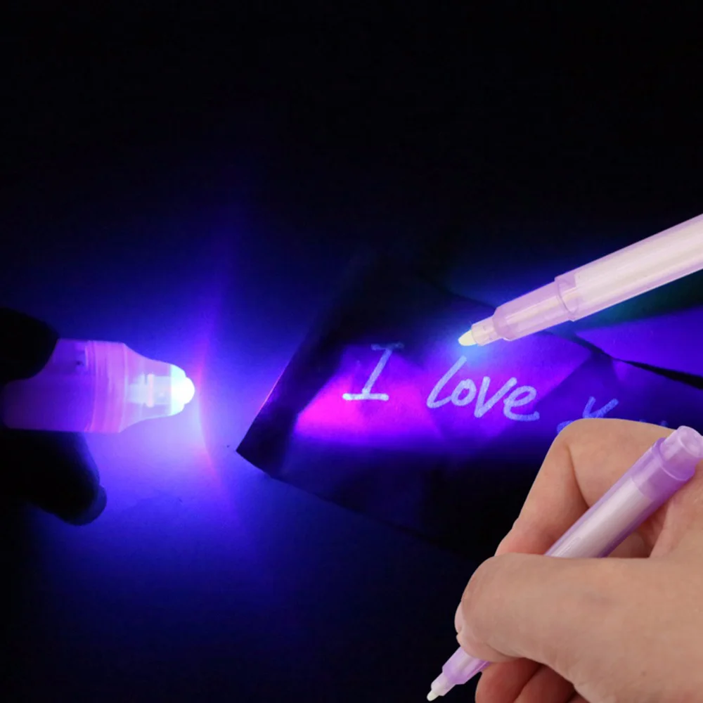 5 шт./компл. многофункциональная невидимая чернильная ручка УФ-фонарик лампа