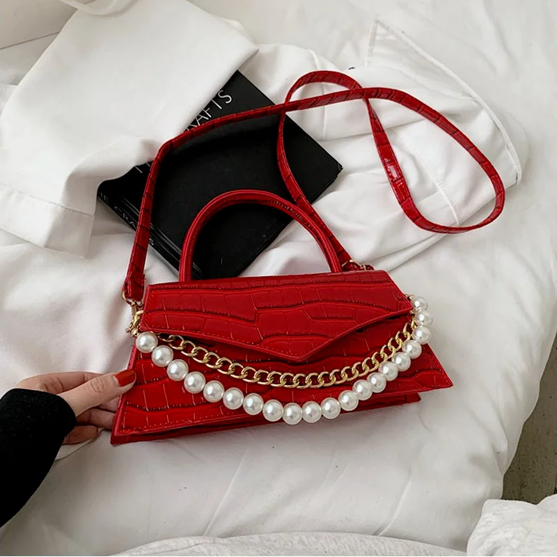 

2021 Top Luxury Designer Brand Bags High-quality Female Bags Elegant Pearl Travel Bag Super Mini PU Leather Shoulder Bags