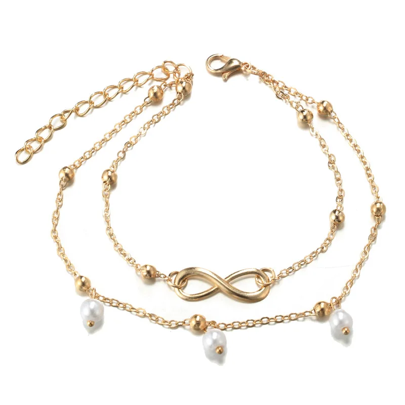 Летние пляжные бирюзовые браслеты для женщин богемный браслет на лодыжку