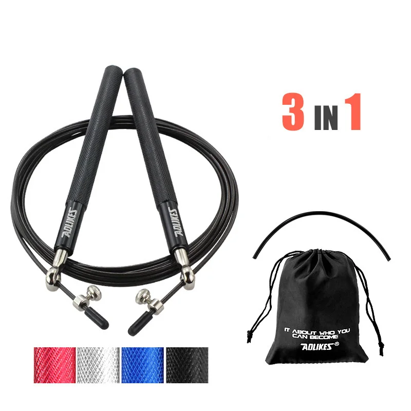 

Jump Rope Adult Steel Wire Speed Skipping Rope Adjustable for Competition Gym Home Fitness Training Adult 1 Pcs