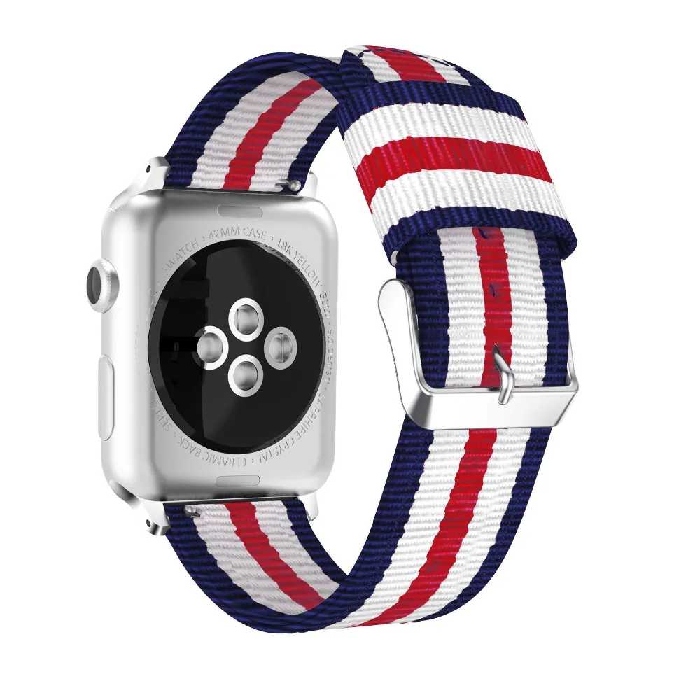 Ремешок Nato для Apple Watch band плетеный нейлоновый браслет apple watch 4 3 5 44 мм/40 мм iwatch 42 мм/38
