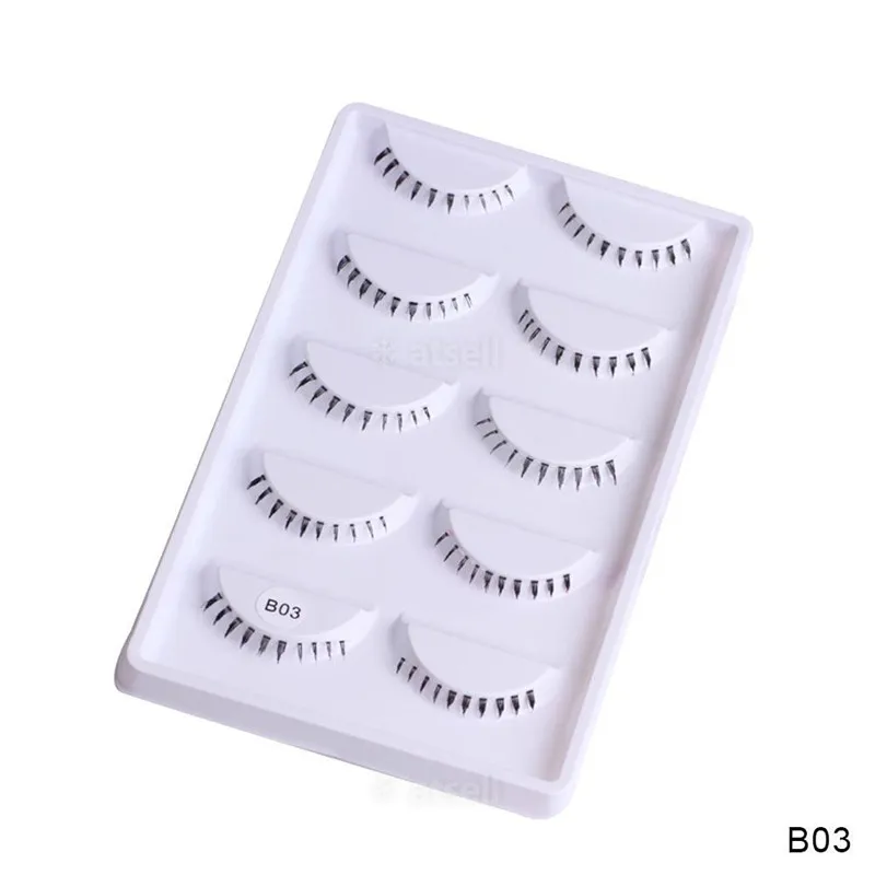 5 Pairs Makeup False Eyealshes Handmade 3D Natural Under Lashes Eyelashes Lower Bottom Extension | Красота и здоровье