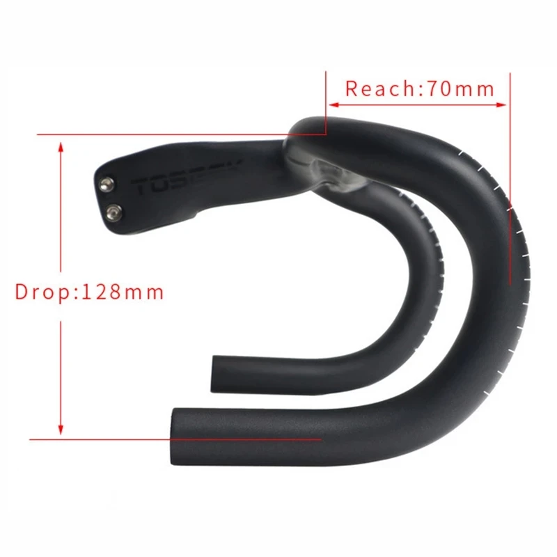 Полностью карбоновый руль для дорожного велосипеда TOSEEK матовый Сверхлегкий Руль