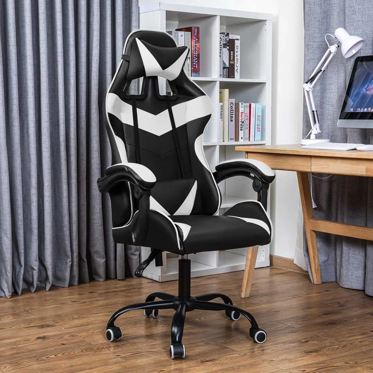 

Офисное кресло, игровое компьютерное кресло, Гоночное вращающееся кресло с высокой спинкой для компьютера, эргономичные настольные стулья,...