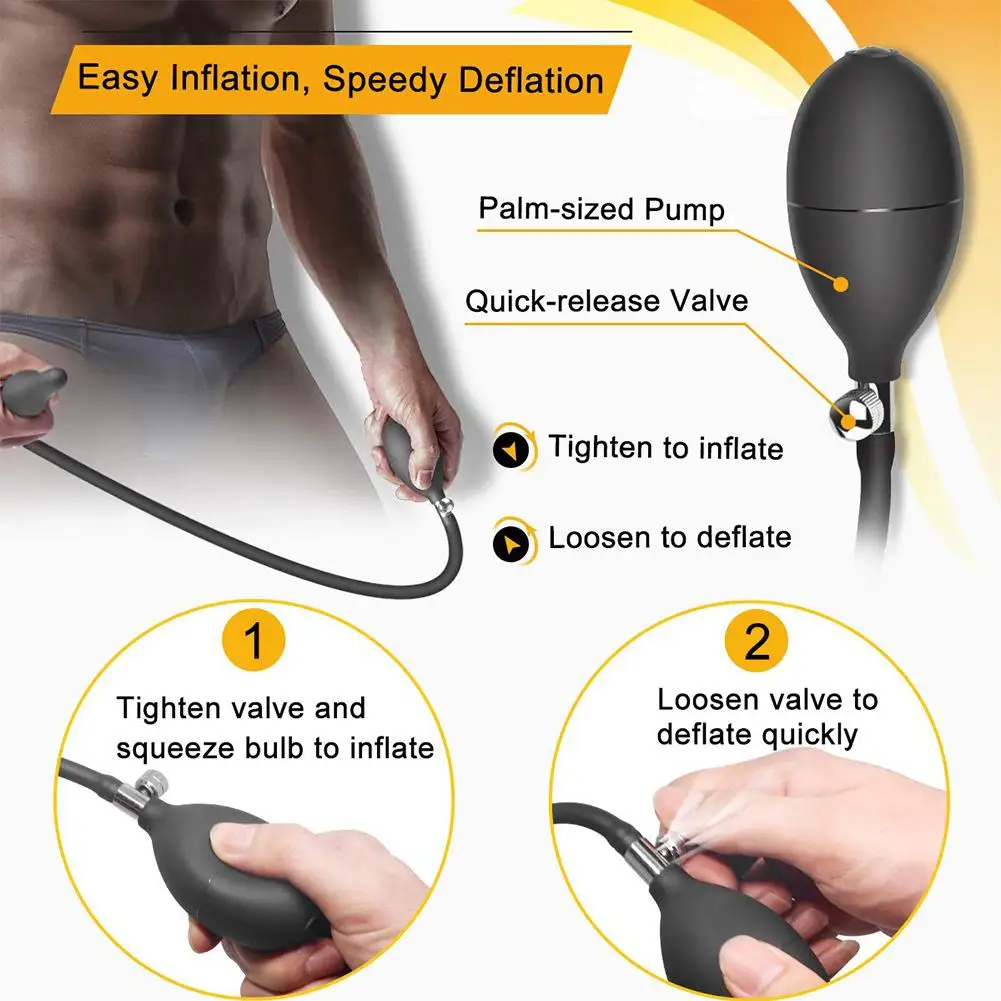 Силиконовая Расширенная надувная Анальная пробка водонепроницаемая