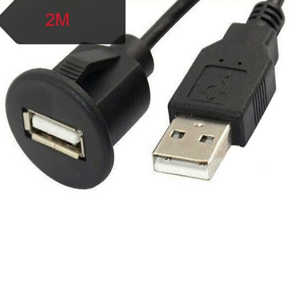 1m 2m Sound Male To Female Square Round Transfer For Laptop Multifunction Extension Cable USB 2.0 Flush Mount Car Dash Board |