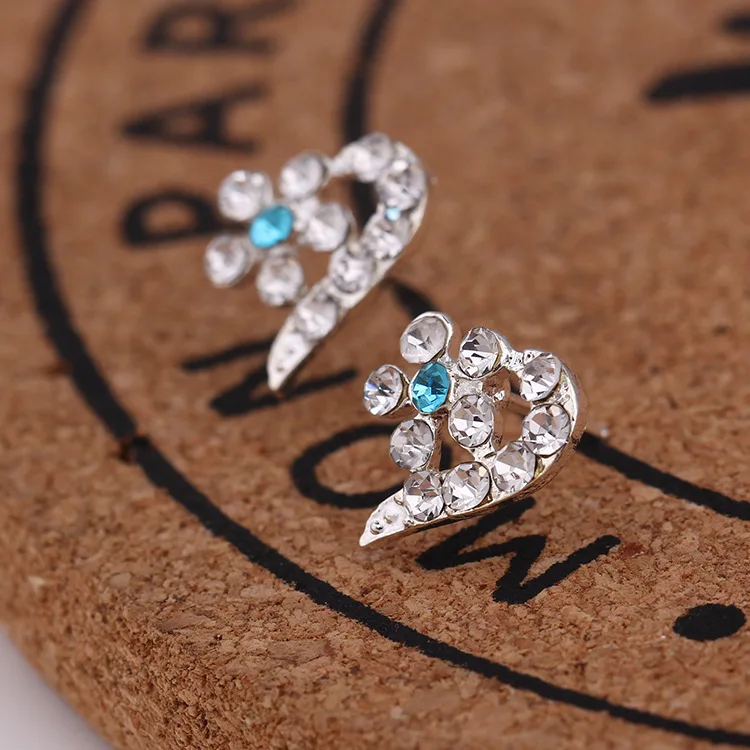 Милая бижутерия Кристальное сердце серьги-кольца для женщин вечерние одежда на