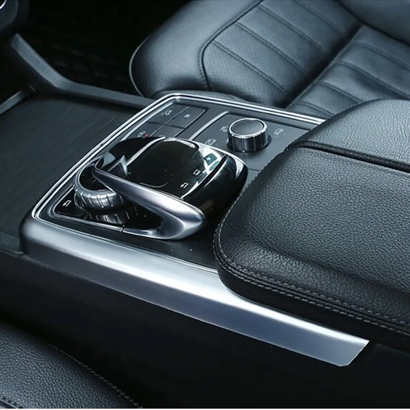 Car Styling Center Console Multimedia Frame Decoration Cover Trim ABS For Mercedes Benz GLE GLS ML GL 2013