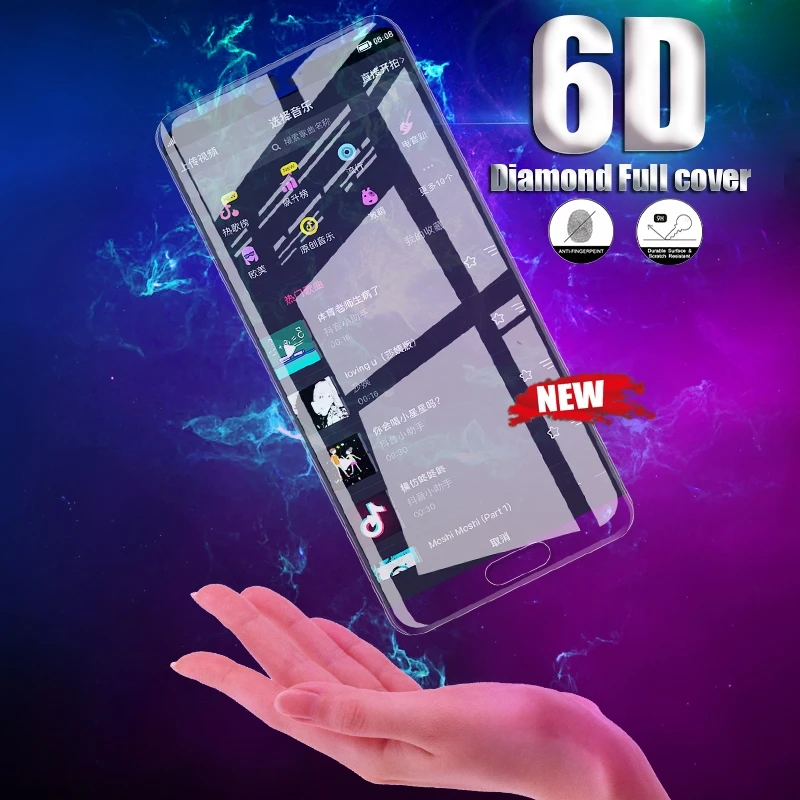 6D закаленное стекло для Huawei P30 P20 Pro P10 Lite P40 Защитная пленка экрана|Защитные стёкла