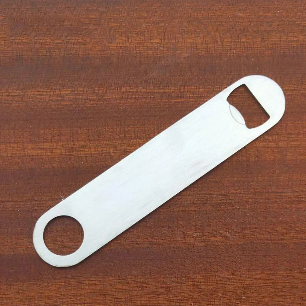 

1 шт., многофункциональная стальная открывалка для бутылок с резиновым покрытием