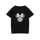 Kawaii Disney элементы Одежда для девочек смешной Микки Маус цвет черный белый серый футболка летний топ модная детская одежда транспортировка