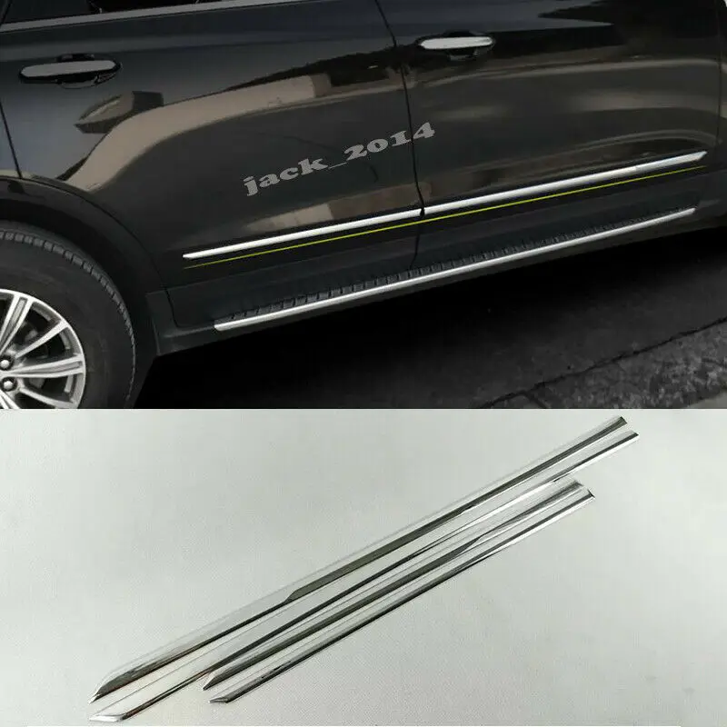 

4pcs Body Side Molding Trim Silver ABS Chrome Fit for 2017-2018 Cadillac XT5