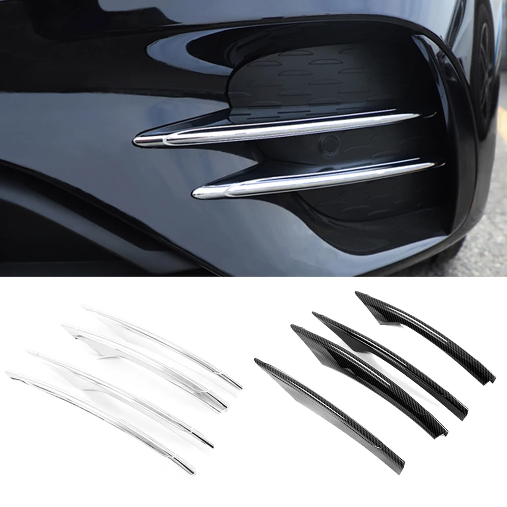 

4pcs ABS Chrome Front Fog Light Cover Trim for Mercedes Benz E-Class W213 E200 E300 E43 2021 AMG Refit