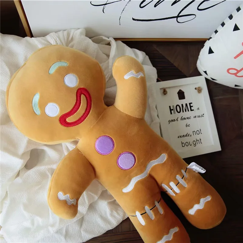 30/50cm Cartoon Gingerbread Man Plush Toys Biscuit Man Stuffed Soft Cute Pillow kawaii Bear Xmas Birthday GIft for Kids Baby