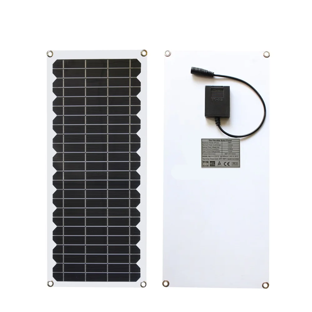 Прозрачная полугибкая силиконовая монокристаллическая солнечная панель RG 12 В 10