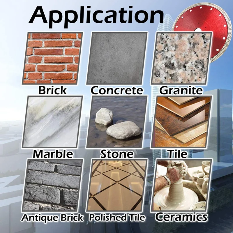 

8 PACK Diamond Saw Blade 4.5 Inch Saw Tile Tools Blades Cutting Disc Wheel for Porcelain Tiles Granite Marble Ceramics