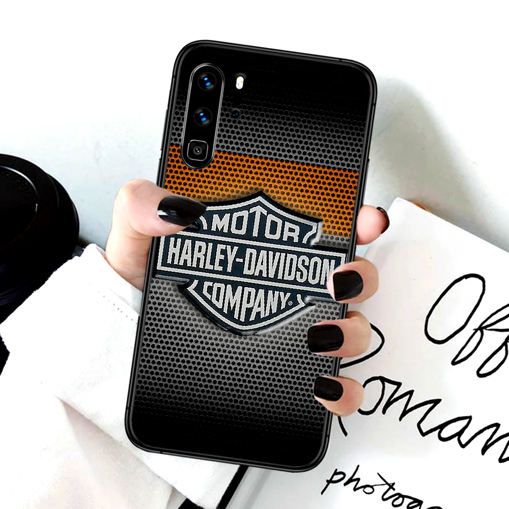 

Harley Motorcycle Davidsons Phone Case For Huawei P Mate Smart 10 20 30 40 Lite Z 2019 Pro black Waterproof Pretty Hoesjes