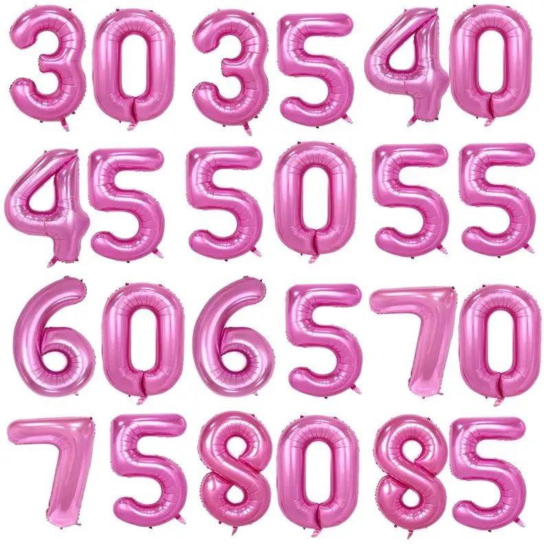 pink Chicinlife розовое золото 40 дюймов 30 35 40 50 60 65 70 воздушные шары свадьба юбилей для взрослых день рождения украшения 30 воздушные шары - Цвет: pink