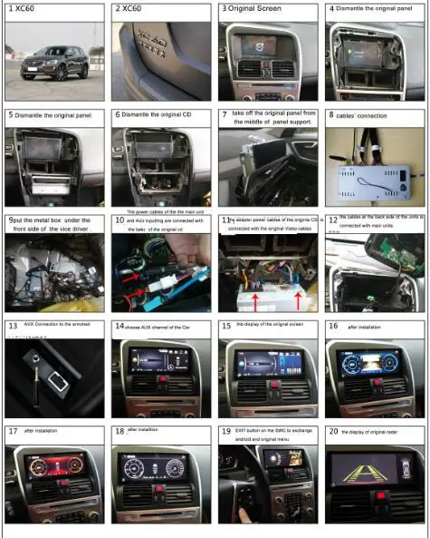 Carplay 4 Гб 64 ГБ Android 10 0 8 дюймов Автомобильный DVD Gps для Volvo XC60 2008 2009 2010 2014 2015 Vedio PC Monitor