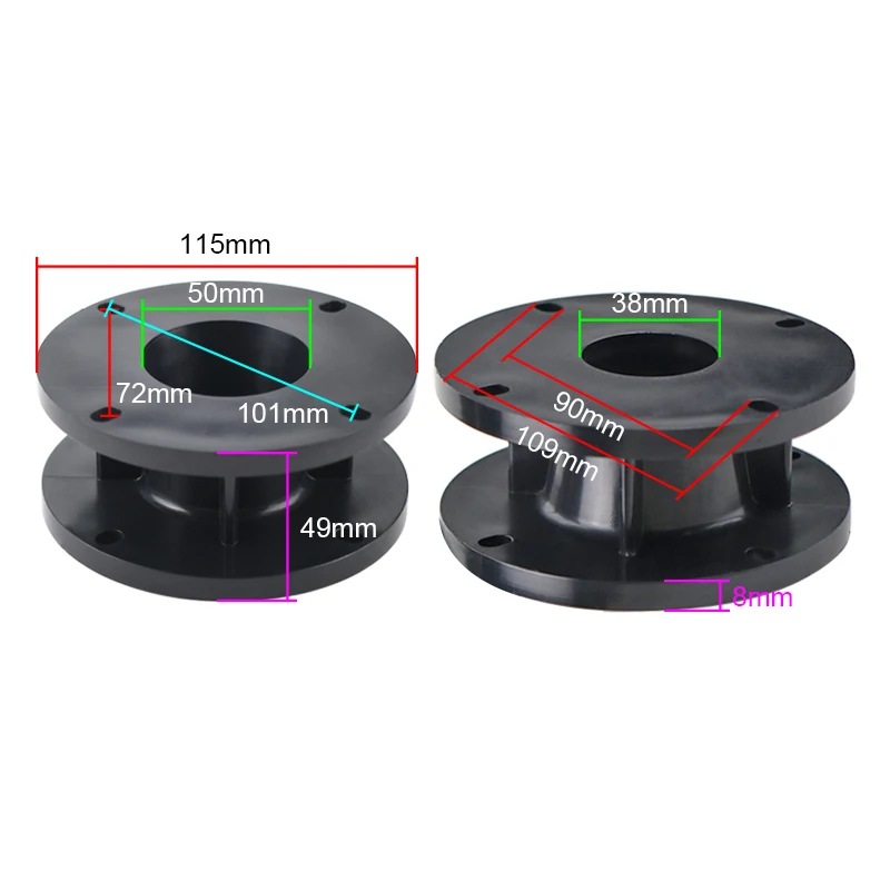 Cabeça do Conversor de Buzina do Pinça para Garganta Acessórios de Áudio Giro Afiado Peças 50mm 38mm 2