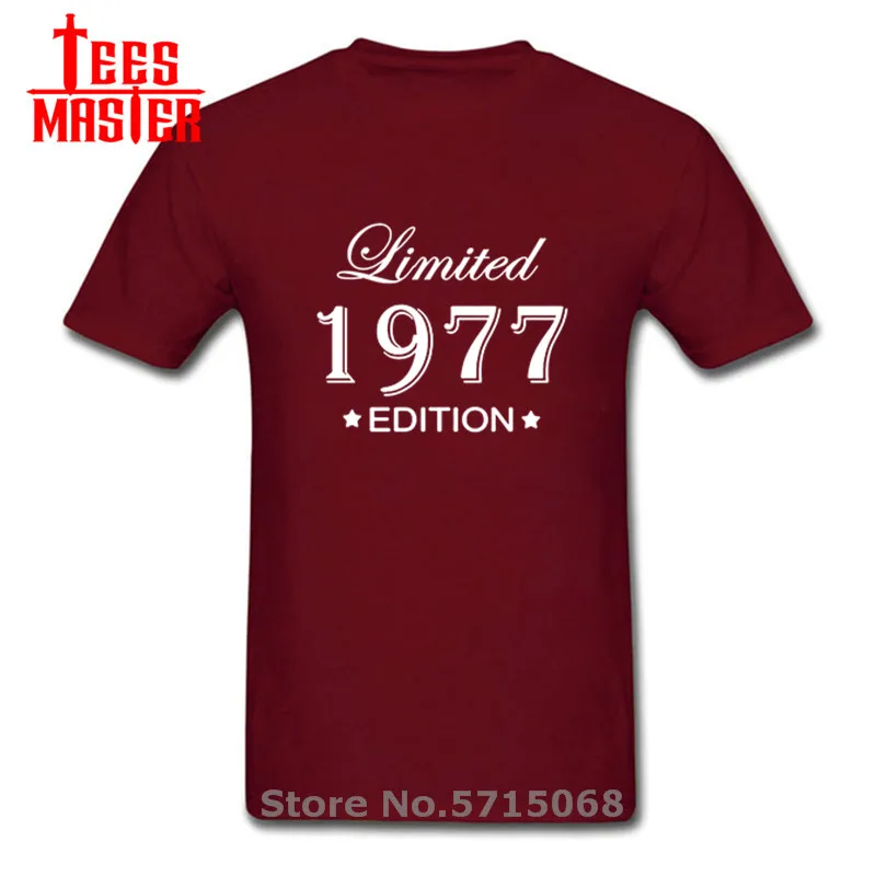 Новейшая модель Родившиеся в 1977 Футболка Мужская хлопковая футболка с О-образным