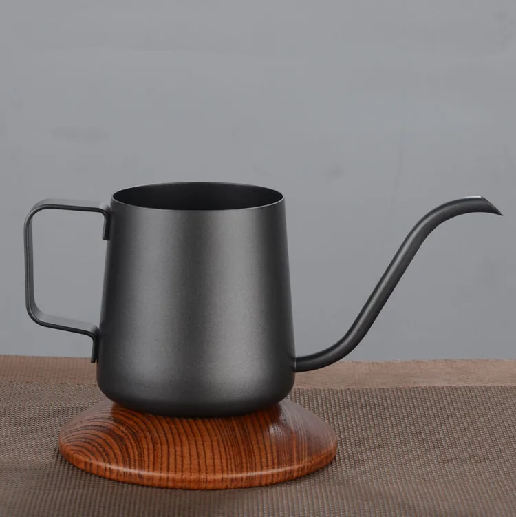 

Hand Made Coffee Pot Domestic Mini Fine Mouth Pot Steel Ear Long Mouth Hand Made Pot Set American Style Stainless Moka Pot