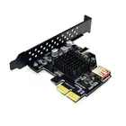 ASM3142 чип 10 Гбитс USB3.1 Gen 2 Type-E 20-контактная Расширительная карта USB 2,0 PCI Express 3,0 X2 адаптер для настольного ПК DIY новый