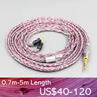 16-ядерный серебристый OCC OFC смешанный плетеный кабель ln007574 для аудиотехники ath-ls400 ls300 ls200 ls70 ls50 e40 e50 e70 312A наушники