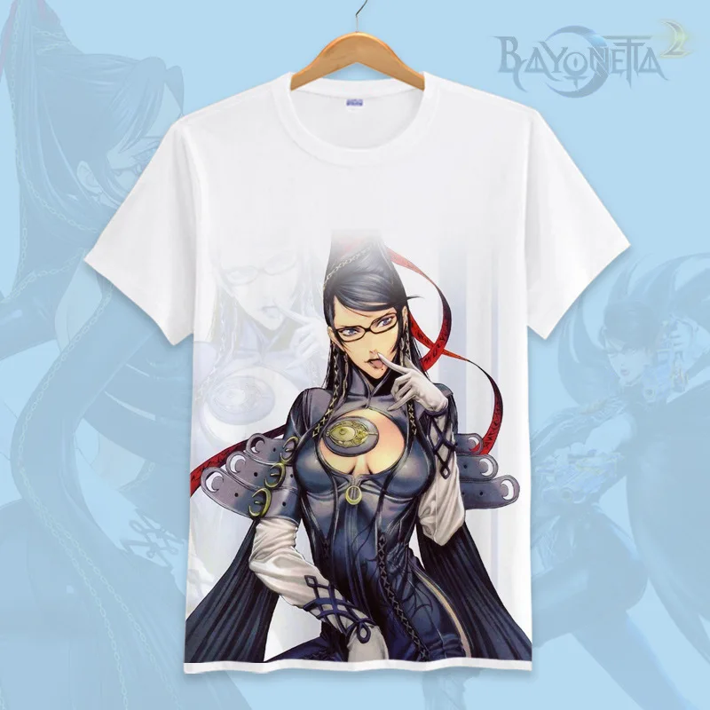 Футболка для косплея японского аниме Bayonetta летняя футболка с мультяшным принтом