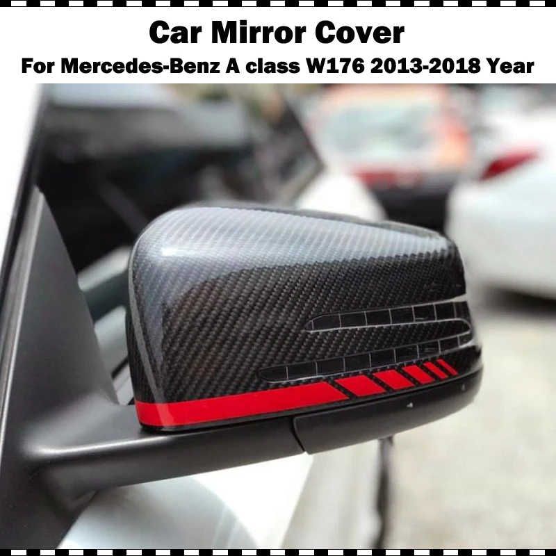 Для AMG Спорт линии Стиль углеродного волокна заднего зеркала Чехлы для benz A класса