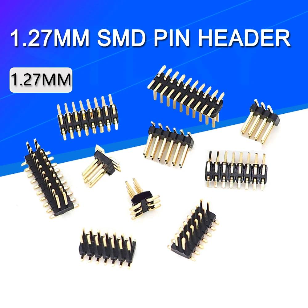 10 шт. SMD SMT 2*2/3/4/5/6/7/8/9/10/12/16/20/40/ PIN двухрядный штырьковый разъем 1 27 мм шаг для ленты