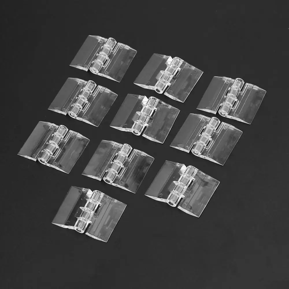 

10Pcs/set 25X33MM Transparent Plastic Folding Hinges Durable Clear Acrylic Hinge Tools
