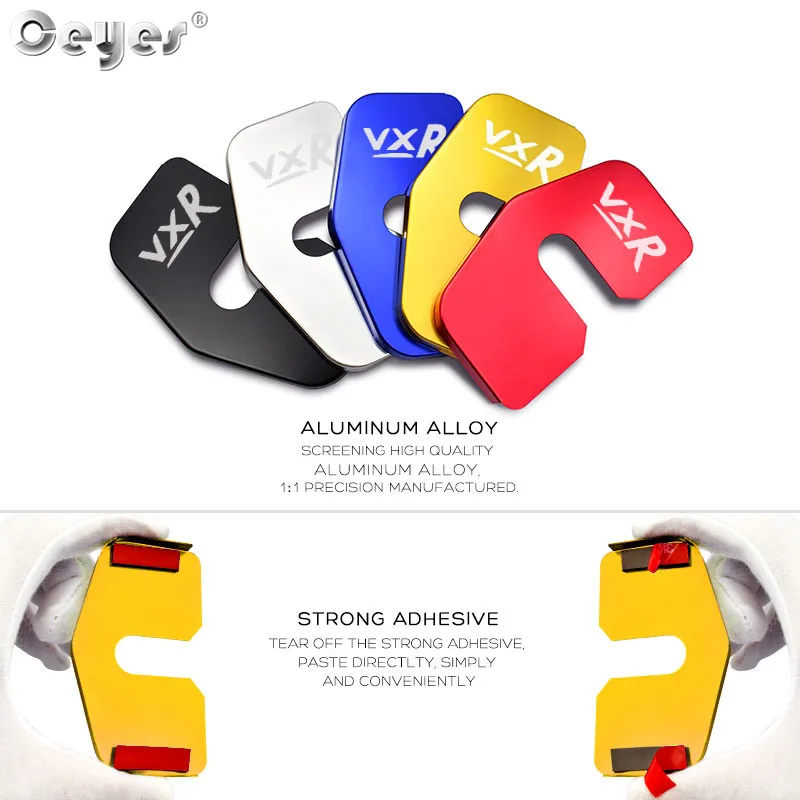 Ceyes 4 шт. автомобильные аксессуары защита дверного замка чехол для Vauxhall VXR эмблема