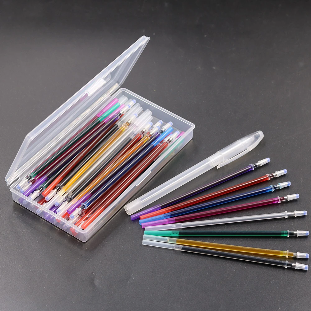 

40pcs Water Erasable Pen Soluble Disappearing Fabric Marker Refills with Storage Box Fabric Craft Tailoring Accessories