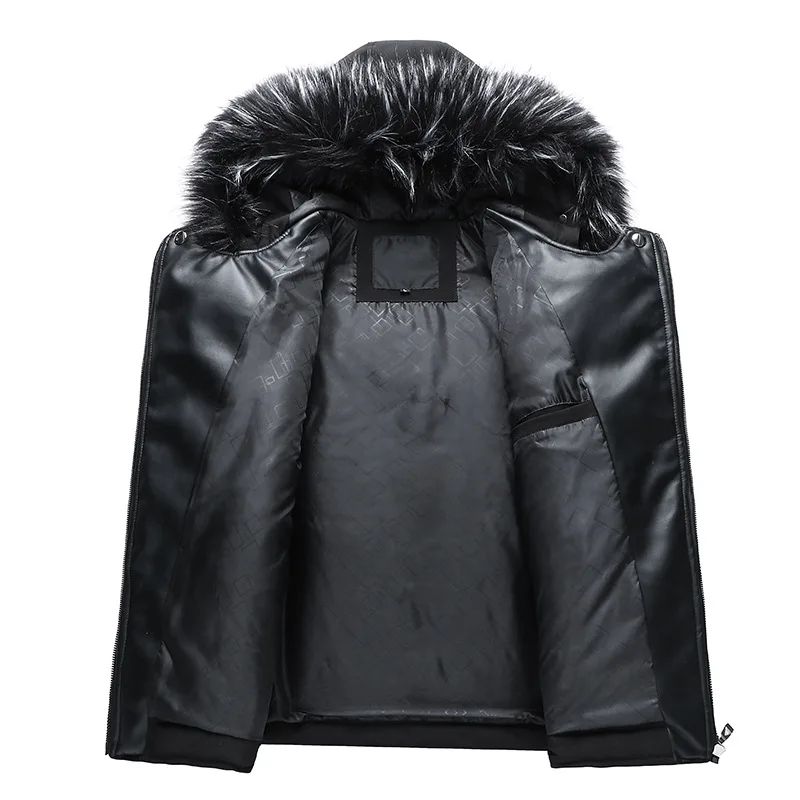 Куртка мужская из ПУ кожи большой пиджак в европейском и американском стиле для