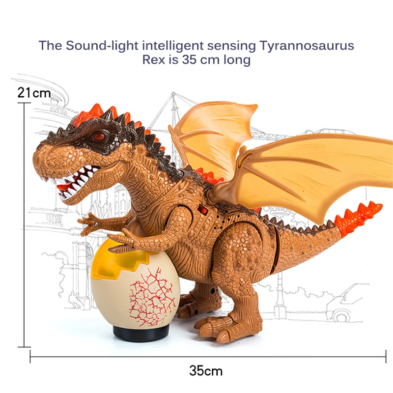 

Doll Toy Electric Kid Walking Dinosaur T-Rex Figure Toys Multiplay With Light Sound Mechanical Pterosaurs Dinosaur Kid Gifts