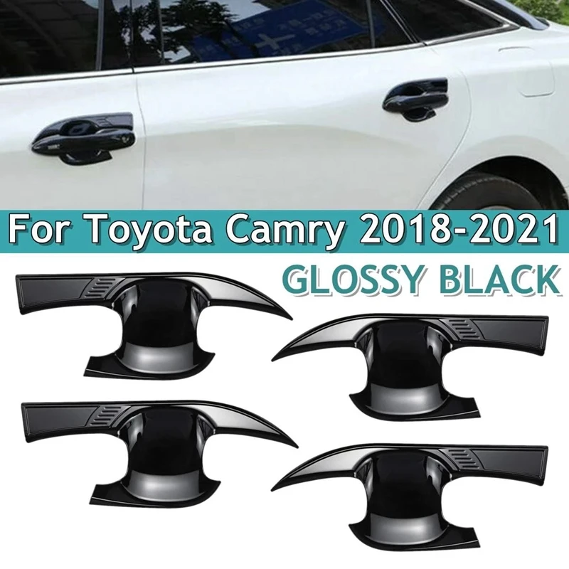 4X наклейка на крышку ручки дверной чаши для Toyota Camry LE SE XLE XSE 2018-2021 аксессуары