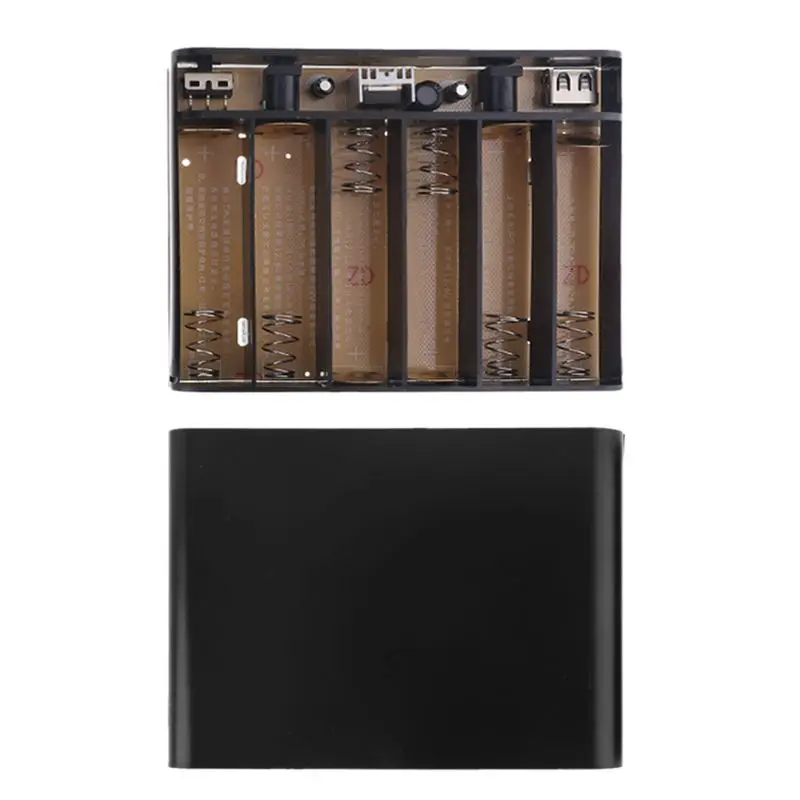 

USB DC 12V Output 6x 18650 Batteries UPS DIY Power Bank for Cellphone Router LED